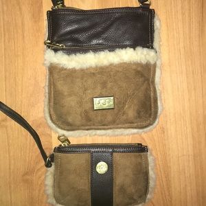 Ugg satchel and wristlet